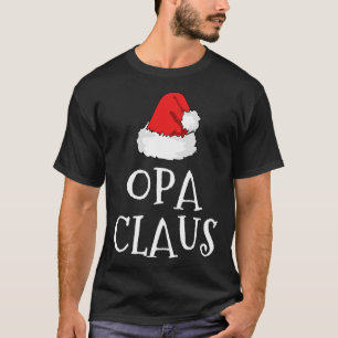 Opa Claus jul-hat-familjen Matching Paja T Shirt