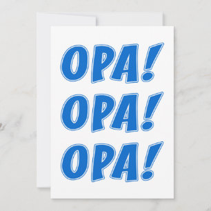 Opa firande grekisk fest General Inbjudningar
