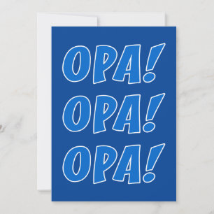 Opa firande grekisk fest General Inbjudningar