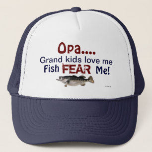 Opa.. Grand Kids Kärlek Me Fisk fruktar mig för at Keps