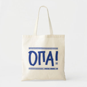 OPA! Grekiskt läge på: Funny Greece Souvenir Tygkasse