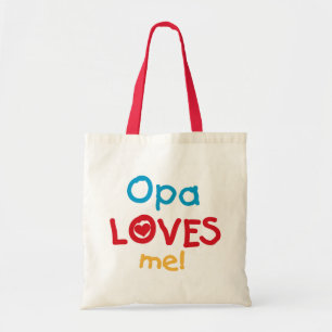 Opa Kärlek Me T-shirts och presenter Tygkasse