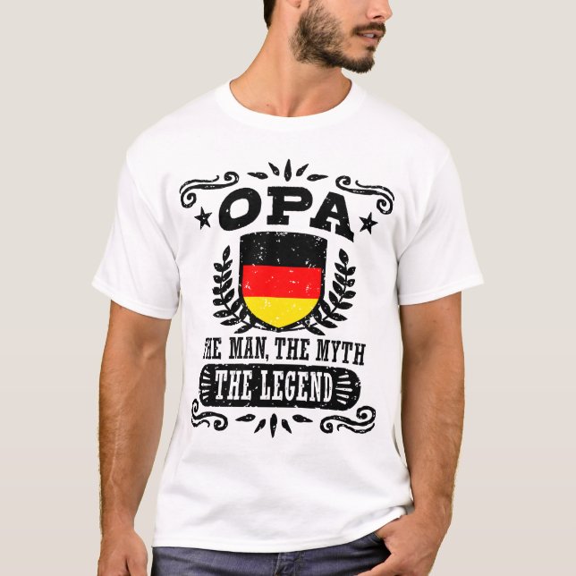 Opa, mannen, myten, förklaringen t-shirt (Framsida)