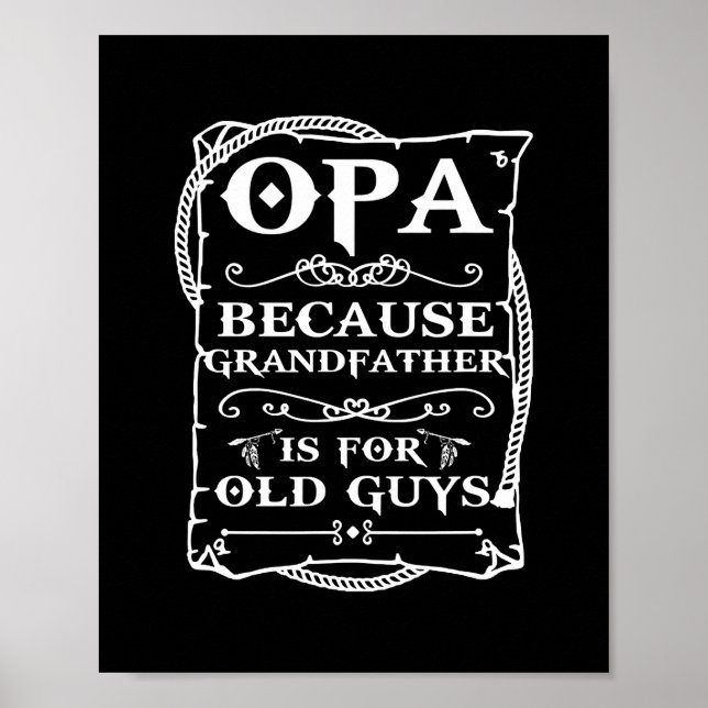 Opa Tee från Grandchildren Manar Funny Fars dag Poster (Framsidan)