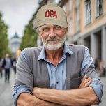 Opa - tyskt farfar broderad keps<br><div class="desc">Broiderad hatt designad för Opa - tyskt farfar. Lumirala har en enkel textdesign om familjeförhållanden.</div>