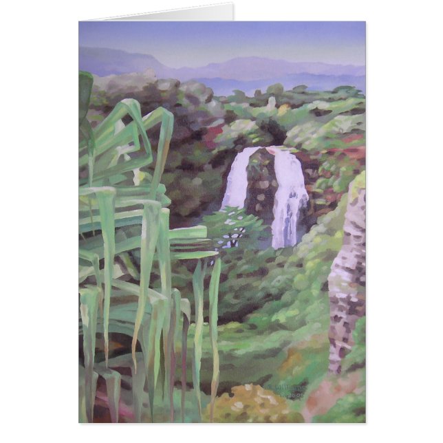 Opaekaa Falls, Kauai Hälsningskort (Framsidan)
