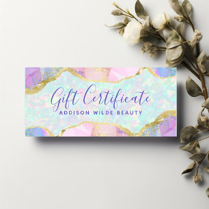 Opal Ädelsten Pastell Iridescent Presentkort