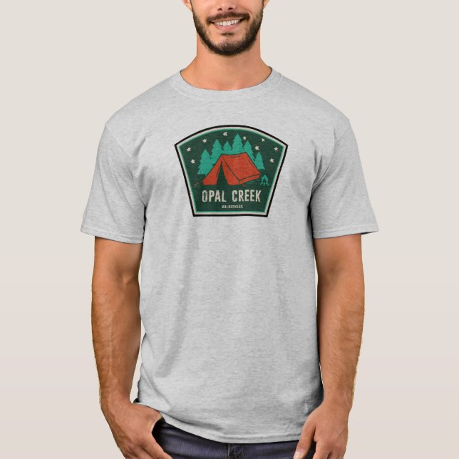 Opal Bäck Wilderness Oregon Camping T Shirt (Framsida)