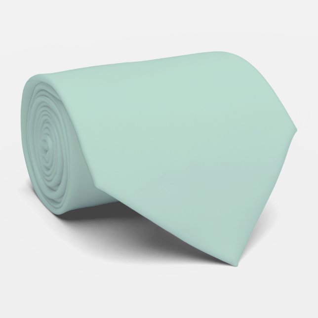 Opal blå grön turkos pastell enfärgad färg slips (Rullad)