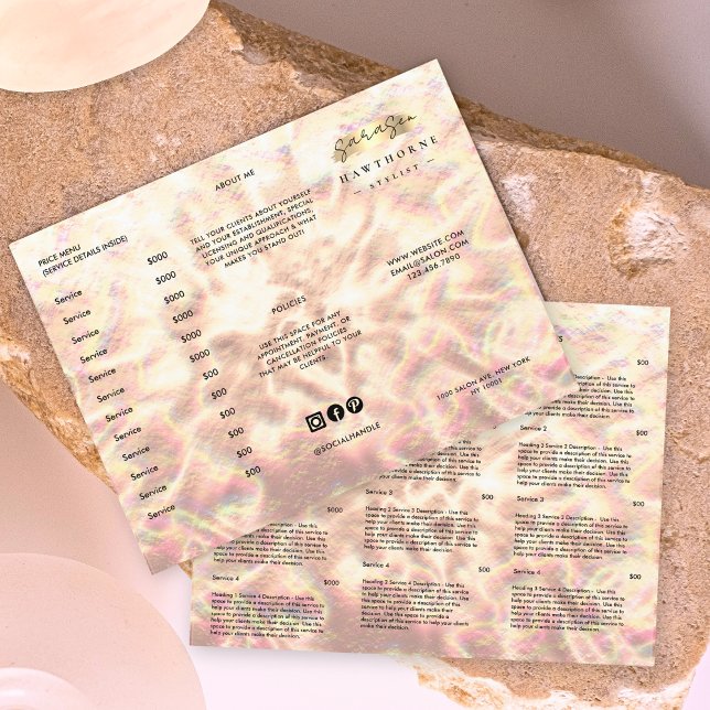 Opal Brochure Elegant Ro Guld Pris List (Skapare uppladdad)