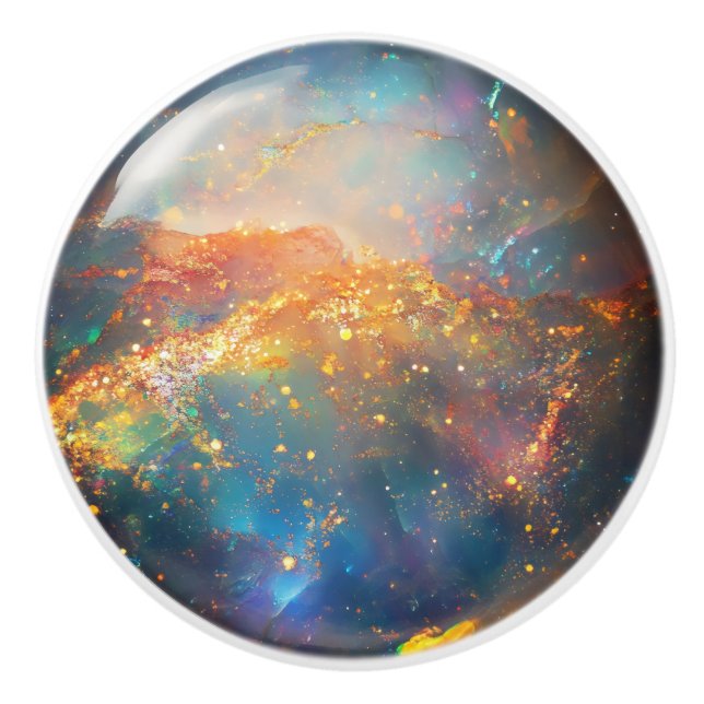 Opal Colorful Gem Mönster Knopp (Framsidan)