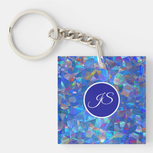 Opal Crystal Personlig Acrylic Keychain (Framsidan)