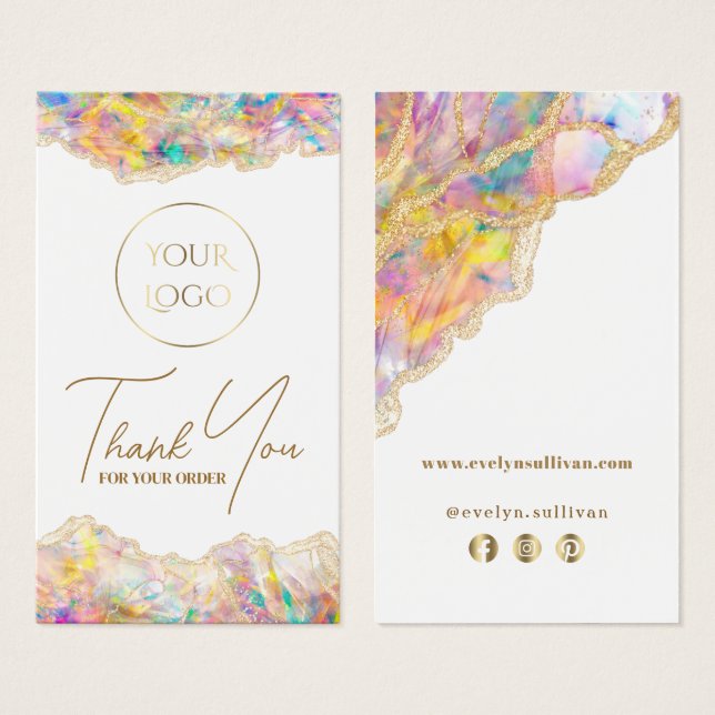 Opal design paket infoga visitkort (Framsida & baksida)