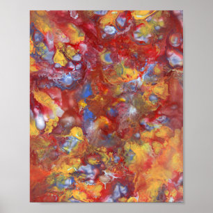 Opal Dream Abstrakt Acrylic Painting Photo Poster