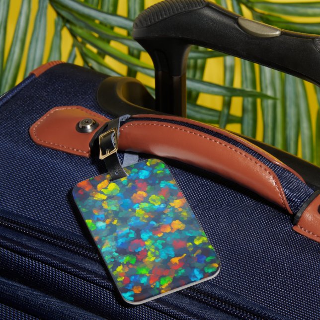 Opal Färg Luggage Tag Bagagebricka (Framsida Insitu 1)