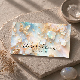 Opal Fjäril Månsten Reiki Helare Visitkort