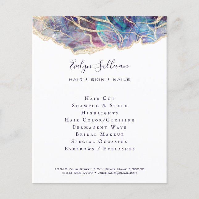 Opal Flyer för mörk (Framsidan)