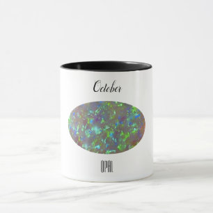 Opal Gem All Färg-kaffekaffe Mugg Oktobersten
