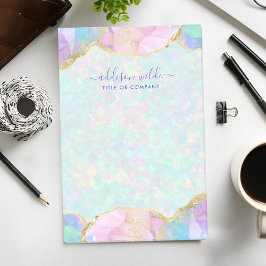 Opal Gemstone Pastel Modern Iridescent Business Post-it Block