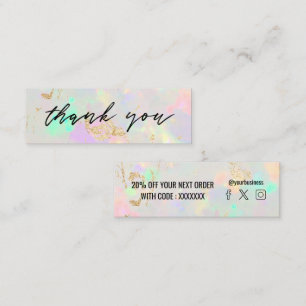 opal gemstone-rabattkort mini visitkort