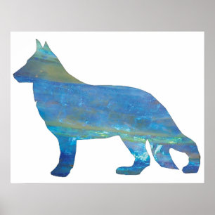 Opal German Shepherd Poster Skriv ut