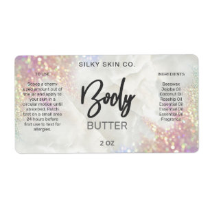 Opal Glitter body Butter-etiketter Fraktsedel