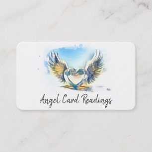 *~* Opal Heart Guld Angel Vingar AP78 QR Himlar Bl Visitkort