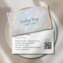Opal Holografisk Marmor Salong QR-kod