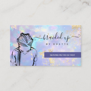 Opal HoloGraph Hair Braider Stylist Hair Salon B Visitkort