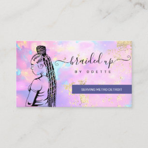 Opal HoloGraph Hair Braider Stylist Hair Salon B Visitkort
