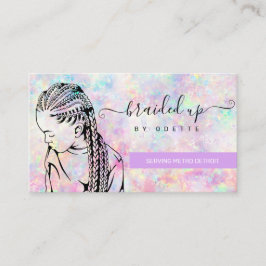 Opal HoloGraph Hair Braider Stylist  Visitkort