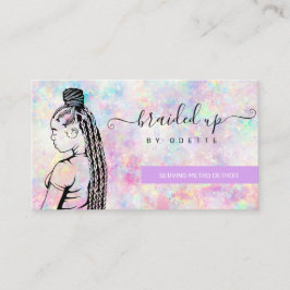 Opal HoloGraph Hair Braider Stylist Visitkort