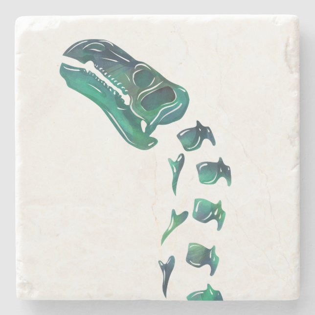 Opal Iguanodon Dinosaur Stenunderlägg (Framsidan)