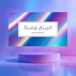 Opal Iridescent QR Code Beauty Pros Visitkort