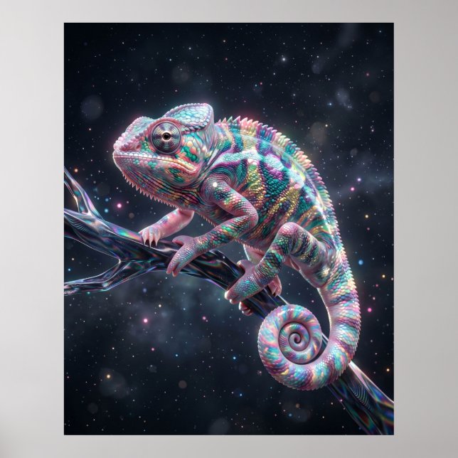 Opal Kameleont Holo Gren Poster (Framsidan)