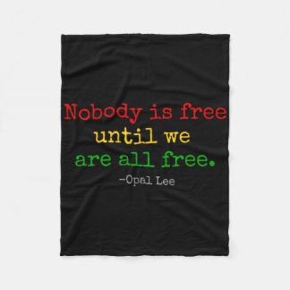 Opal Lee Junetelfte 1865 Black Independence Emanci Fleecefilt