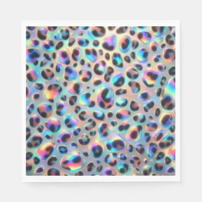 Opal Leopard Print Lyxservetter Pappersservett (Framsidan)