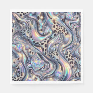 Opal Leopardtryck Lyxservetter Pappersservett
