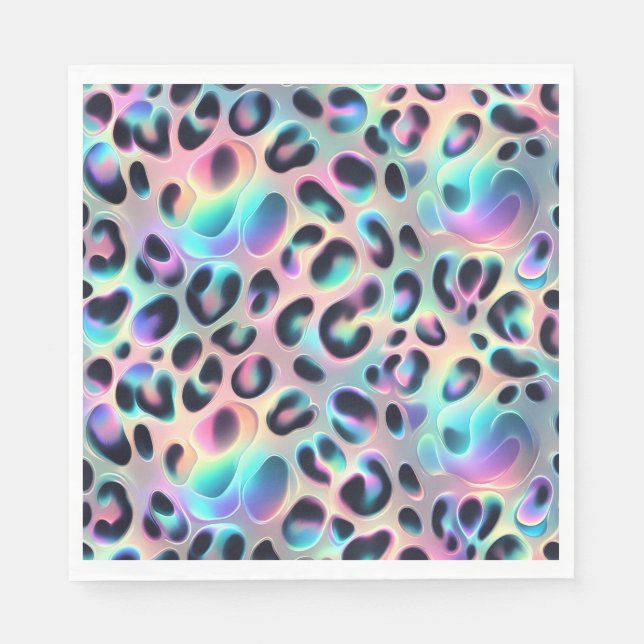 Opal Leopardycktryck Lyxservetter Pappersservett (Framsidan)
