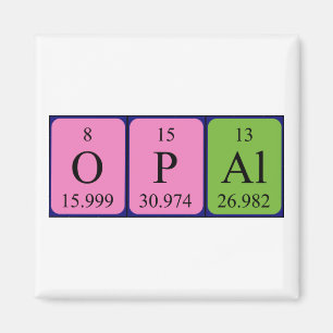 Opal Periodisk magnet bord namn