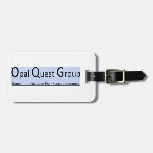 Opal Quest Group Luggage Tag Bagagebricka (Horisontell Framsida)