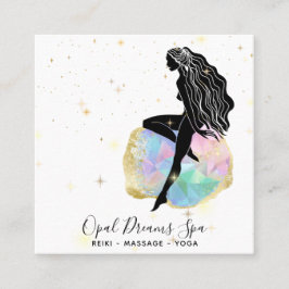 *~* Opal Rainbow Goddes Celestial Magic Fyrkantigt Visitkort