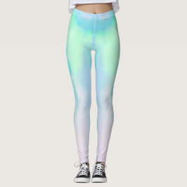 Opal rosa och Blue gemstone yoga workout modern Leggings