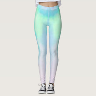 Opal rosa och Blue gemstone yoga workout modern Leggings