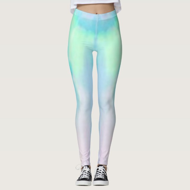 Opal rosa och Blue gemstone yoga workout modern Leggings (Framsida)