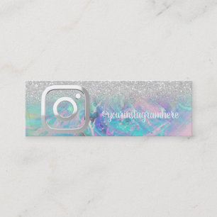 Opal Silver Bokeh Instagram Sociala Medier Mini Visitkort