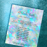 Opal stone FAUX-holograf Flyer<br><div class="desc">skönhetssalon professionell makeup artist fluor</div>