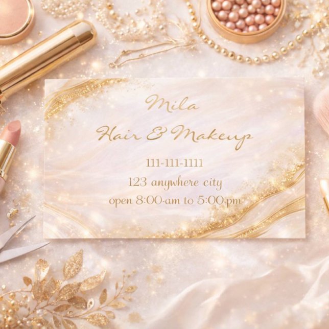 OPAL STONE GOLD BUSINESS CARD VISITKORT (Skapare uppladdad)