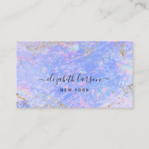 Opal Stone Guld Glitter Visitkort