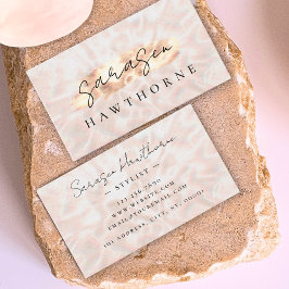 Opal Stone Guld Ro Push Stroke Luxury Visitkort